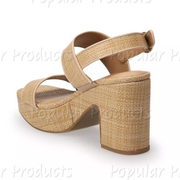 LC Lauren Conrad | Jonina Wedge Sandals, Raffia - Picture 5 of 10